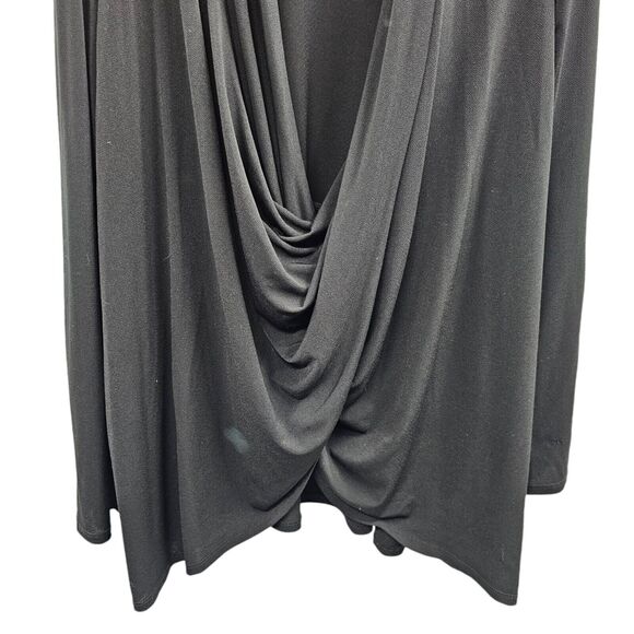 Lane Bryant Blouse Womens 22 24 Plus Size Black Shirt Soft Draped Dressy Work - Picture 3 of 7